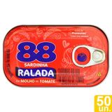 Sardinha 88 Ralada Em Molho De Tomate 110g - Embalagem Com 50 Unidades