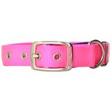 Coleira Para Cães Hamilton Double Thick Nylon Deluxe Hot Pink