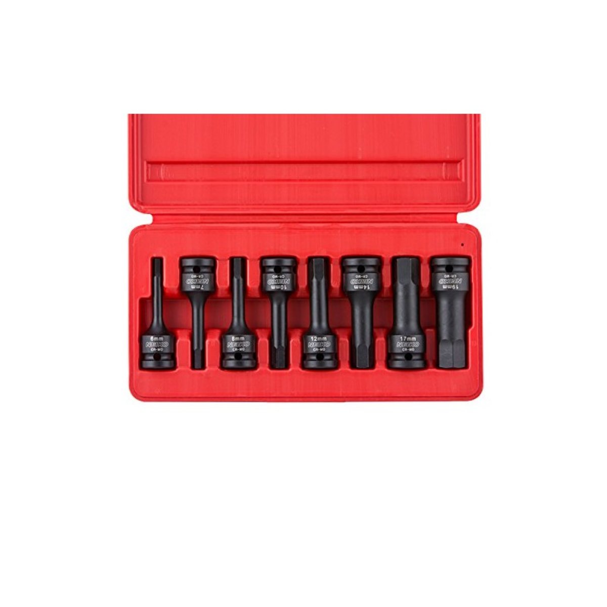 Ferramenta Automotiva Neiko Soquetes de Bits Allen 1/2¿ 8 Peças Chave Hexagonal Métrica