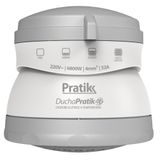 Chuveiro Ducha Pratik 4t+ 4 Temperaturas, 5500W, Branco/Prata