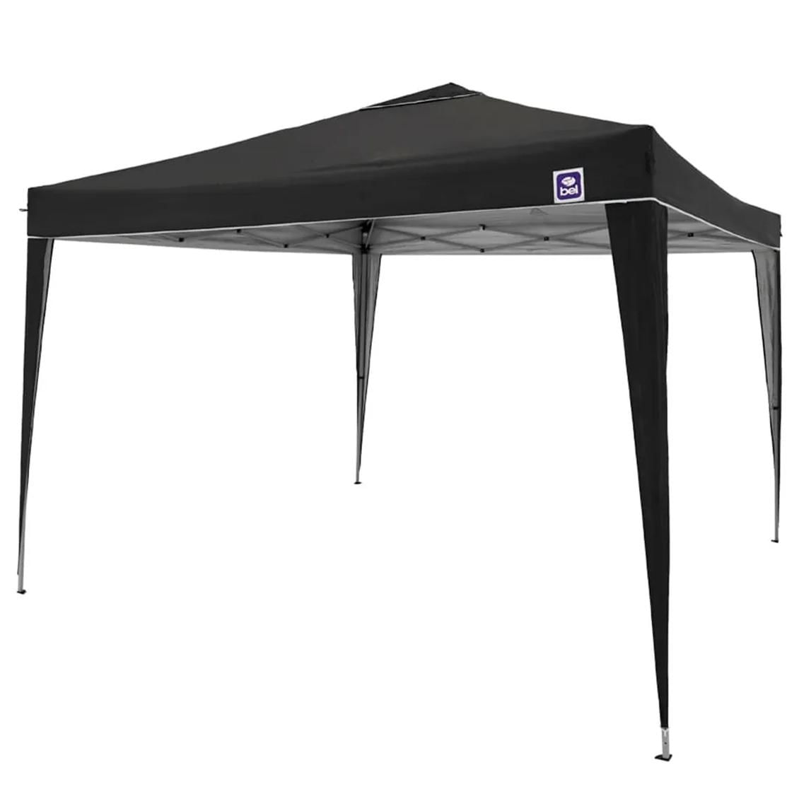 Tenda Gazebo 3x3 Metros Dobrável Articulada E Sanfonada Preta 331400 Bel