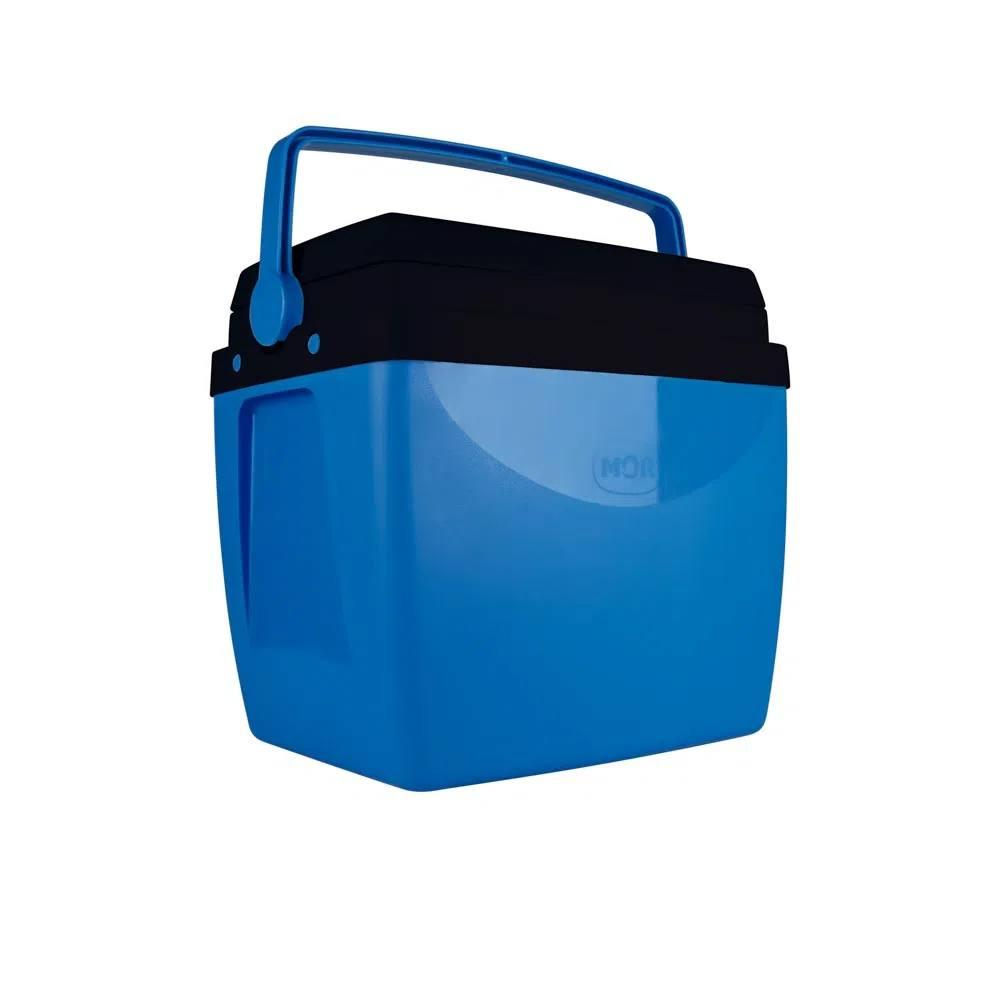 Caixa Térmica 34l Cooler Azul Com Preto 25108247 Mor