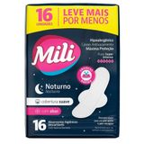 Absorvente Mili Noturno Suave Com Abas 16 Unidades