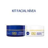 Kit Creme Facial Antissinais Nivea Q10power Dia + Creme Facial Antissinais Nivea Q10 Power Noite 50g