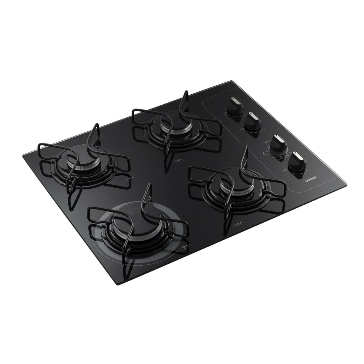 Cooktop 4 Bocas a Gás Glp Consul Facilite Cd060 Com Acendimento Superautomático Preto - Bivolt