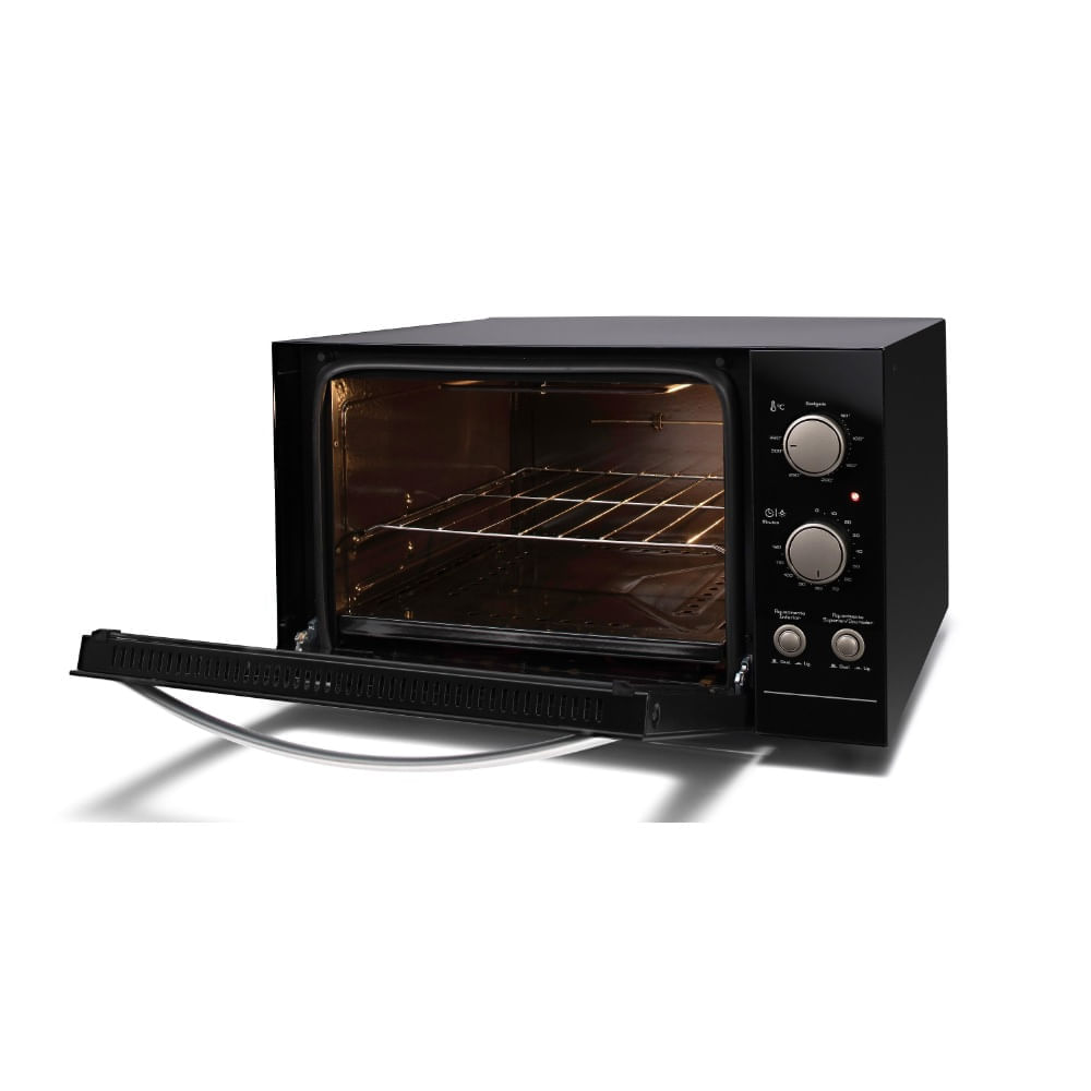 Forno Elétrico Bancada Fischer 44 Litros Fit Grill Com Dourador Preto - 127 Volts