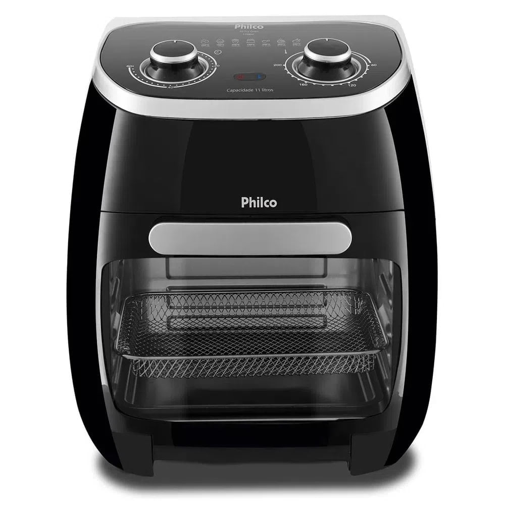 Fritadeira Air Fry Philco 11 Litros Oven Preta Pfr2000p - 127 Volts