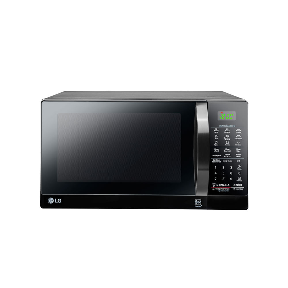 Micro-ondas Lg 30 Litros Com Grill De Quartzo E Revestimento Easyclean Preto Mh7097ara – 220 Volts