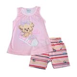 Conjunto Infantil Menina Regata Rosa Tamanho 1-fakini Forfun