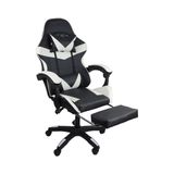 Cadeira Gamer Stillus Ergonômica Com Apoio Para Os Pés - Preto E Branco