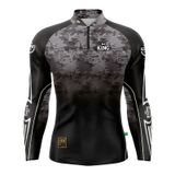 Camiseta Pesca King Brasil Fator Proteção Solar Uv Kff649 Sublimada Escura