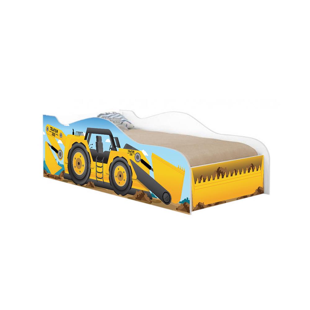 Cama Carro Solteiro Divertida Quarto Infantil - Amarelo