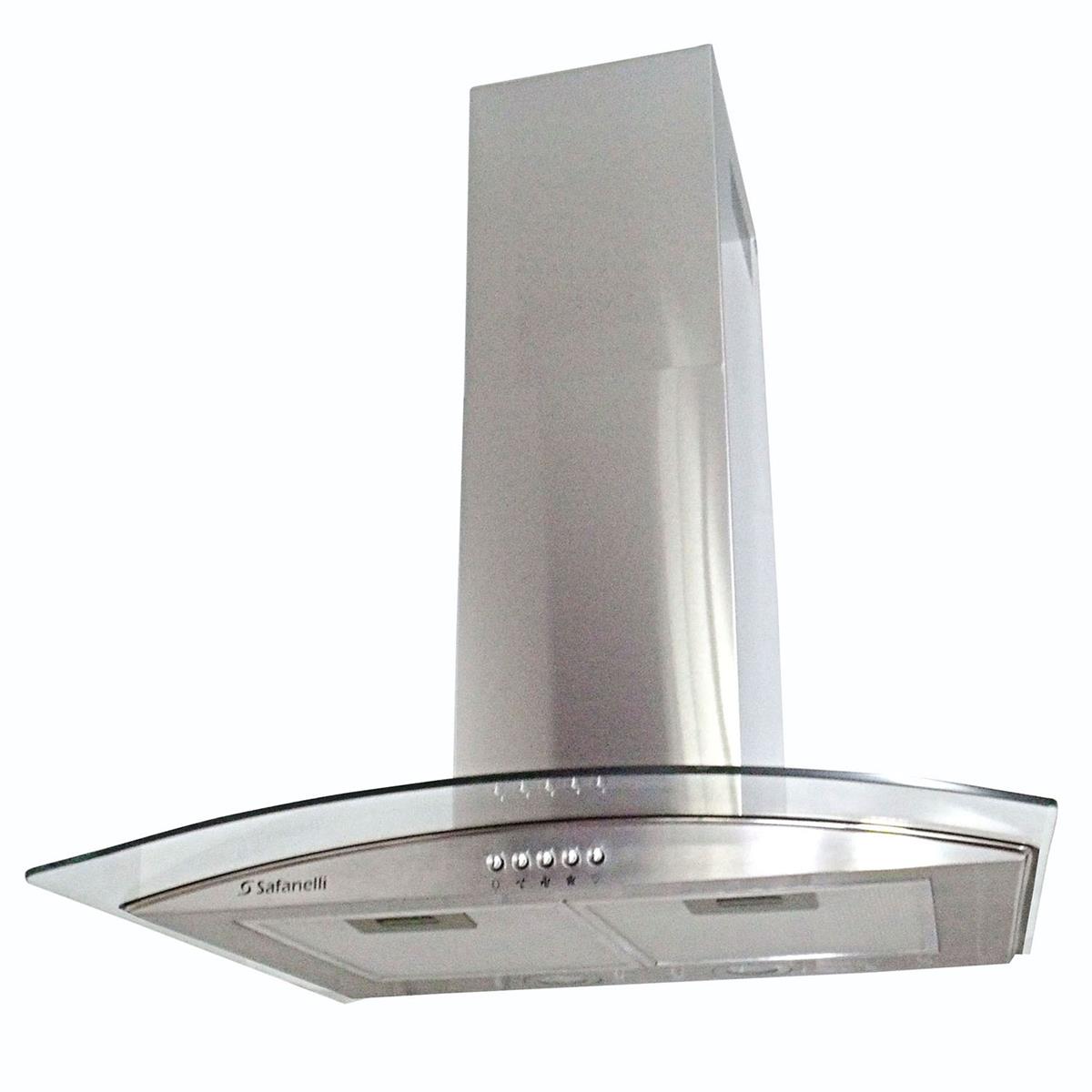 Coifa De Parede Safanelli Cvc60127 Vidro Curvo 60cm Inox 127v