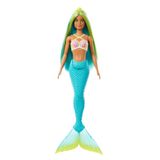 Barbie Fantasia Sereia Com Cabelo Azul E Amarelo - Mattel