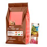 Ração Quatree Supreme Gatos Castrados Salmão E Batata Doce 15kg + Surpresa