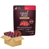 Kit 10 Ração Úmida Gran Plus Gourmet Gatos Adultos Carne Sachê 85g