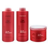 Kit Wella Shampoo Condicionador E Máscara Wella Collor Brilliance Invigo