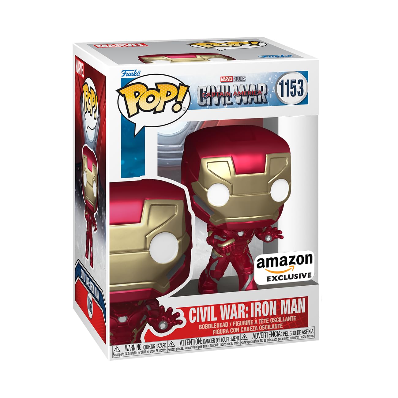 Boneco De Vinil Funko Pop! Marvel Homem De Ferro Capitão América Civi