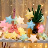 Cordão Varal Iluminado Estrelas Coloridas 10 Leds Natal Decoração