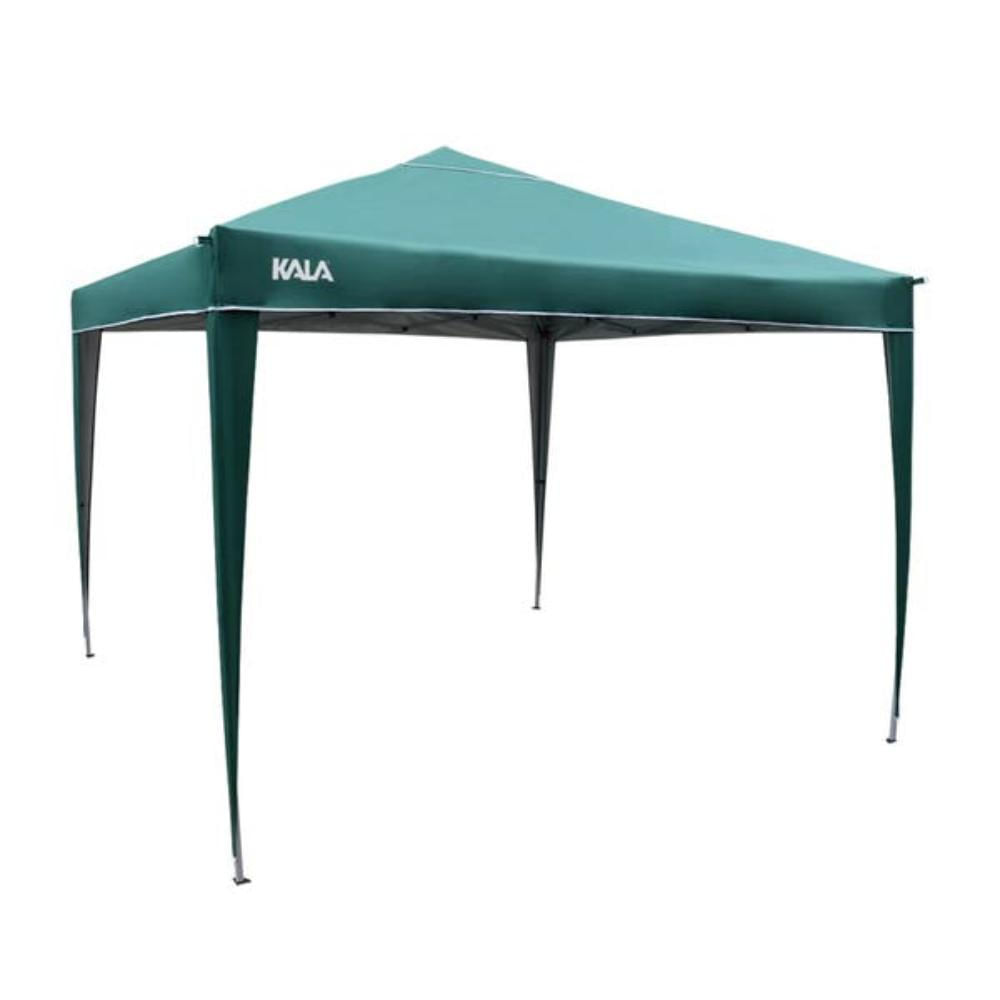 Tenda Gazebo Dobrável 3m X 3m Em Poliéster Verde Kala