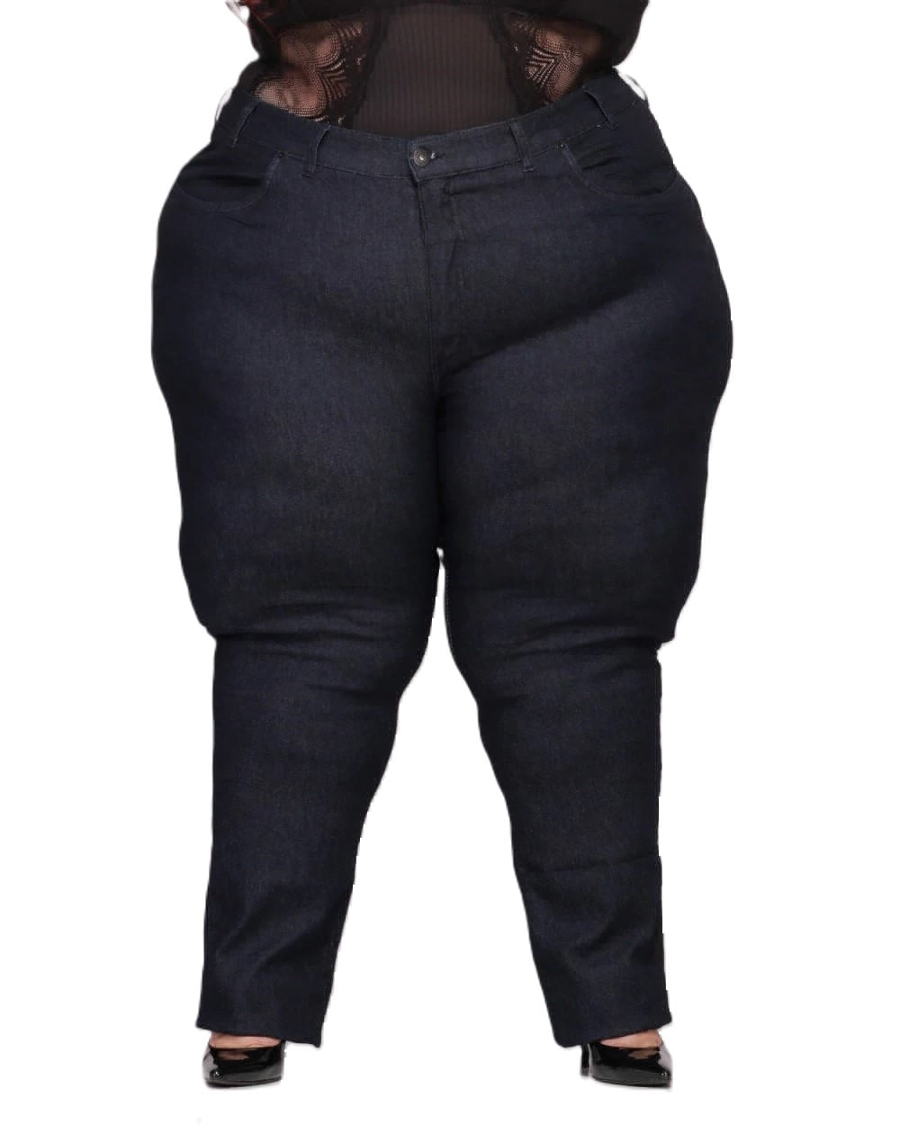 Calça Jeans Plus Size Com Elastano 58 Ao 66 - 37515