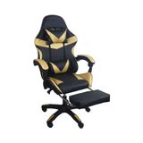 Cadeira Gamer Stillus Ergonômica Com Apoio Para Os Pés - Dourado