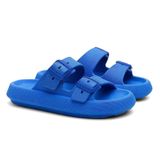 Chinelo Feminino Nuvem Slide Confortável Birken Fivela - Azul - 42/43