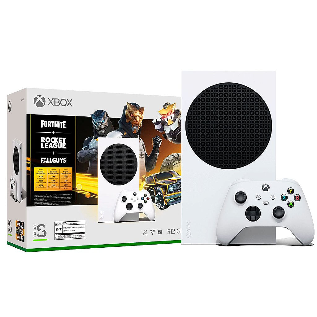 Console Xbox Series S - Pacote Fortnite, Rocket League E Fall Guys