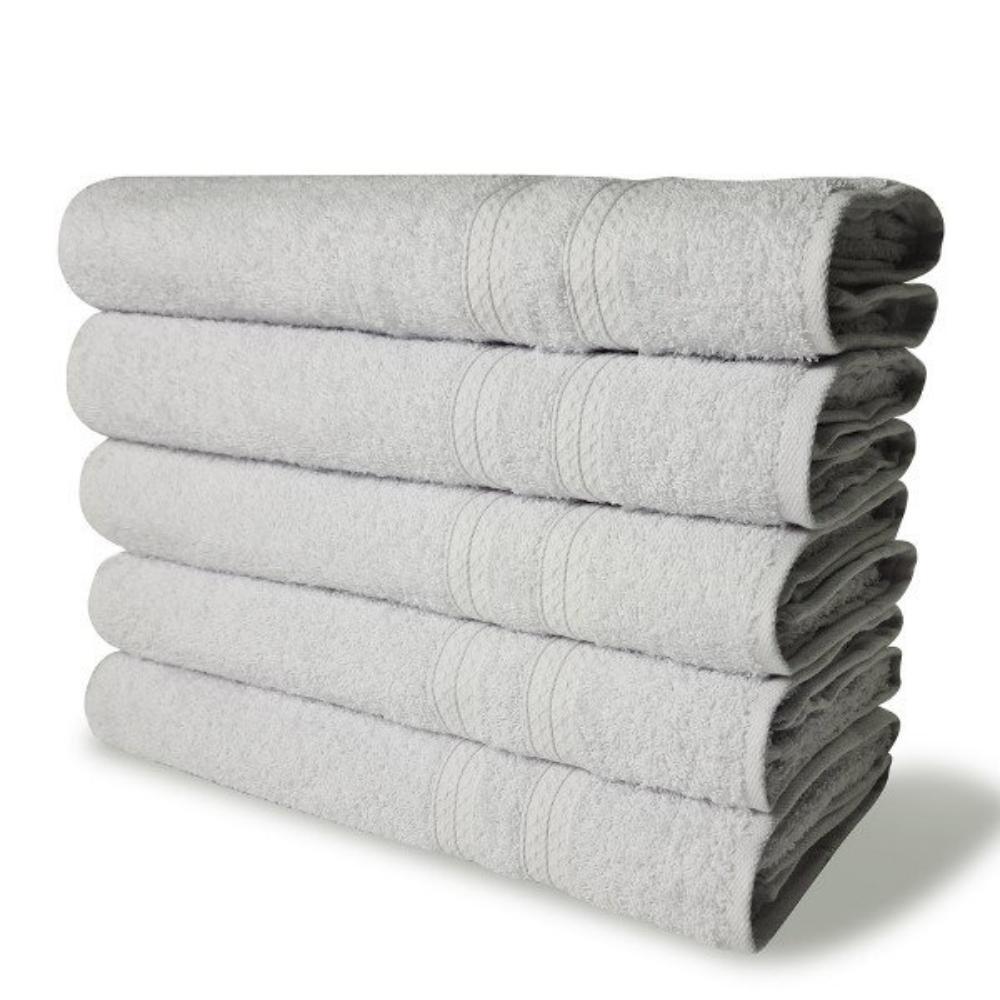 5 Toalhas Super Felpudas Grande E Grossa Algodão 80x150 Itália Soft Beka - Branco