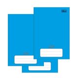 Caderno Brochura Capa Dura Azul 48 Folhas 14x21 Kit 3