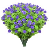 Flores Artificiais Ao Ar Livre Conjunto De 10 Flores Deco Resistentes Uv Buquês De Flores Artificiais Plantas Plásticas Para Decoração De C