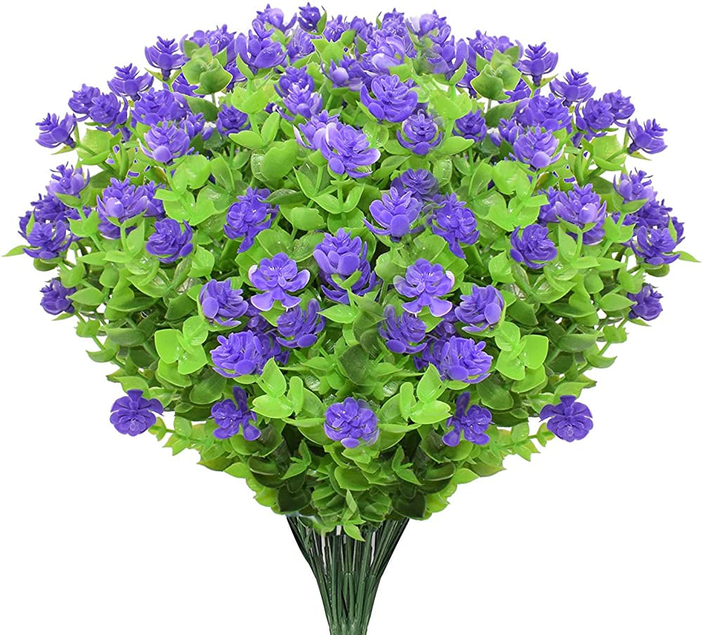 Flores Artificiais Ao Ar Livre Conjunto De 10 Flores Deco Resistentes Uv Buquês De Flores Artificiais Plantas Plásticas Para Decoração De C