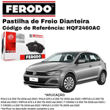 Pastilha De Freio Dianteira Ferodo Volkswagen Polo / Virtus / T-cross / Nivus Hqf-2460/c