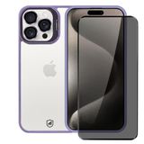 Kit Capa Gravity Lilás  E Pelicula Defender Pro Privacidade Para Iphone 15 Pro Max - Gshield