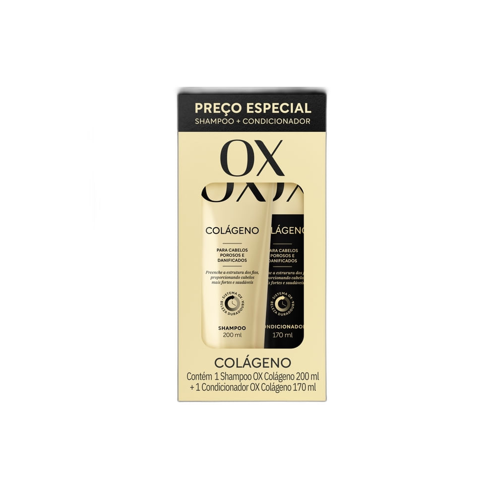 Kit Shampoo Ox Colágeno 200ml + Condicionador 170ml