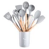 Kit De Utensílios Silicone Espátula Cozinha Biscuitt Cuccina 12 Peças