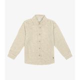 Camisa Infantil Masculina Manga Longa Trick Nick Bege 6