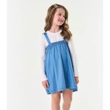 Conjunto Infantil Blusa Com Vestido Trick Nick Bege 2