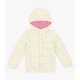 Jaqueta Infantil Feminina Com Capuz Trick Nick Bege 4