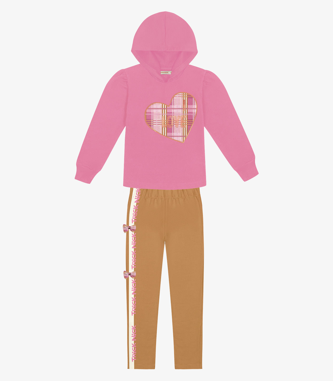 Conjunto Infantil Blusão Com Legging Trick Nick Rosa 1