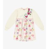 Vestido Infantil Manga Longa Trick Nick Bege 2