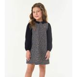 Vestido Manga Longa Infantil Em Tweed Trick Nick Preto 6