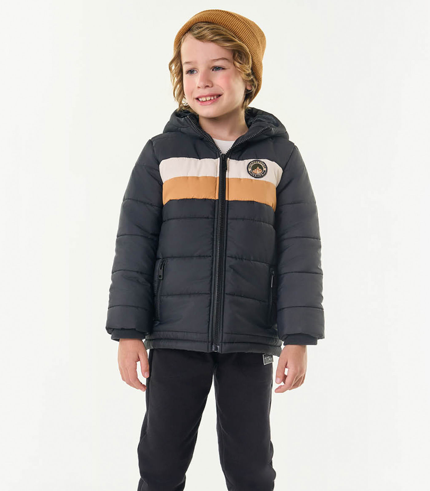 Jaqueta Infantil Masculina Com Capuz Trick Nick Preto 8