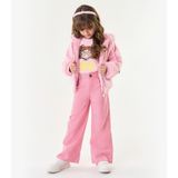 Calça Infantil Feminina Wide Leg Trick Nick Rosa 6