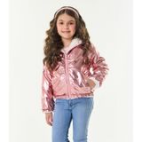 Jaqueta Infantil Feminina Metalizada Trick Nick Rosa 8
