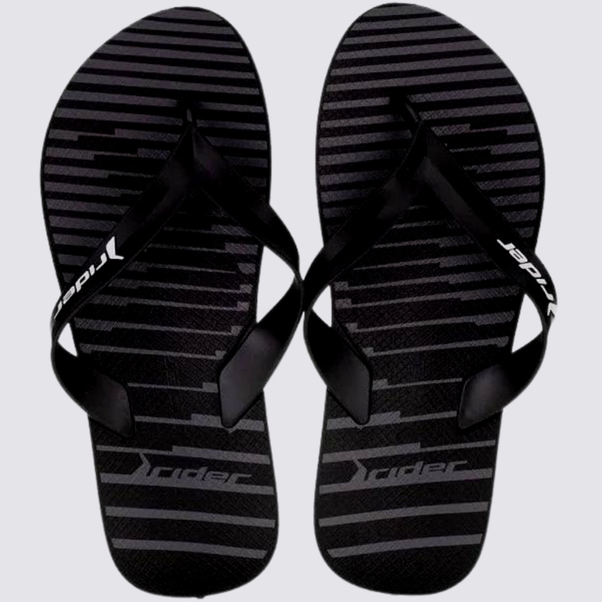 Chinelo De Dedo Juvenil Meninos Rider Feel Urban 12342 - Preto/preto/branco - 34