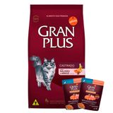 Ração Gran Plus Gatos Adultos Castrados Salmão E Arroz 10,1kg + Surpresa