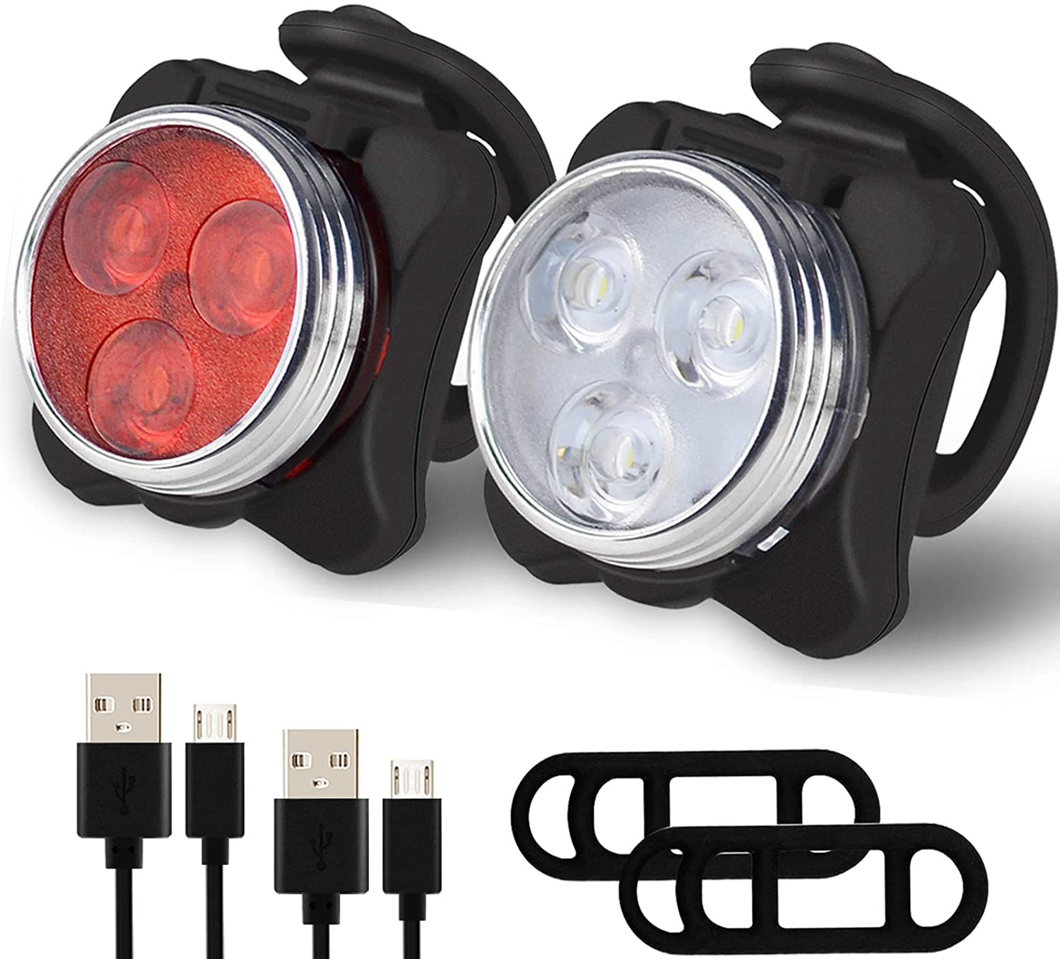 Conjunto De Luzes De Bicicleta, Luzes De Bicicleta Recarregáveis Usb Super Brilhantes, Luzes De Bicicleta Impermeáveis Da Estrada De Montanh