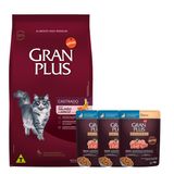 Ração Gran Plus Gatos Castrados Salmão E Arroz - 10,1kg + Surpresa