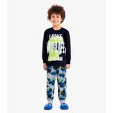 Pijama Infantil Masculino Dino Rovi Kids Azul 2